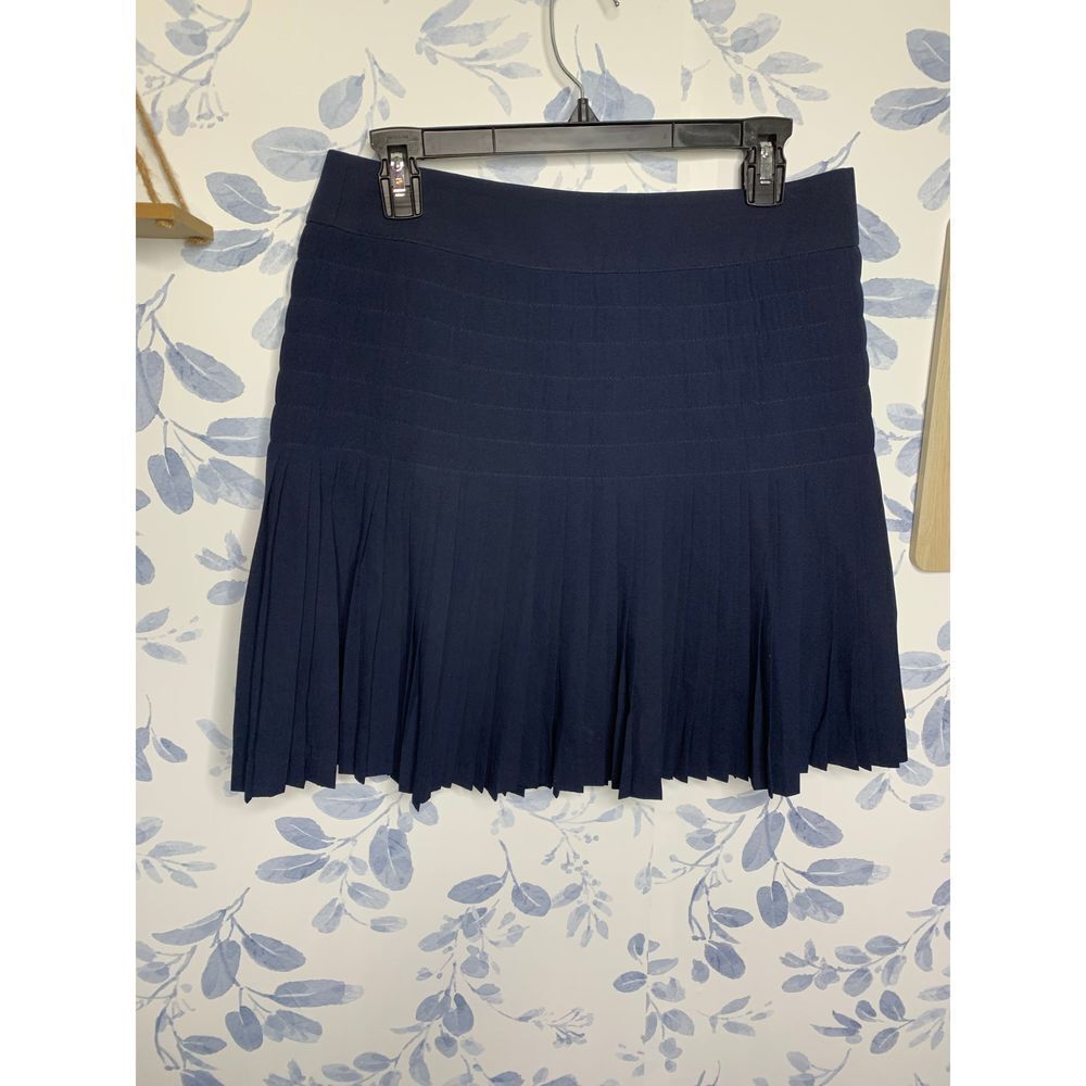 J. Crew Navy Pleated Mini Skirt